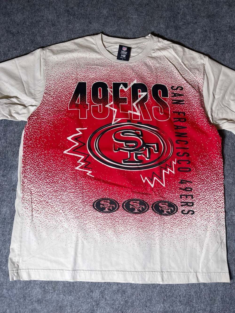 New Era San Francisco 49ers Sport Classics Mens Short Sleeve Shirt White Red
